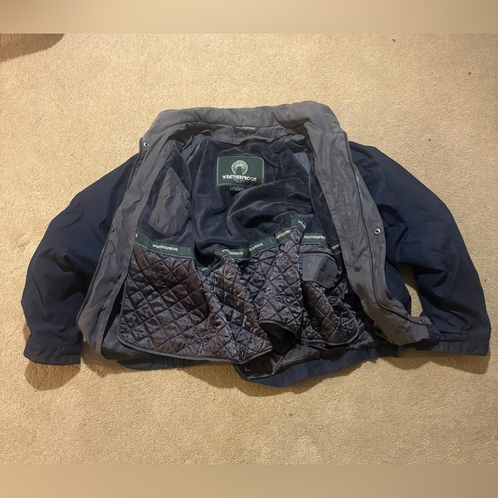 Weatherproof Garment Company jacket with a removable quilted lining